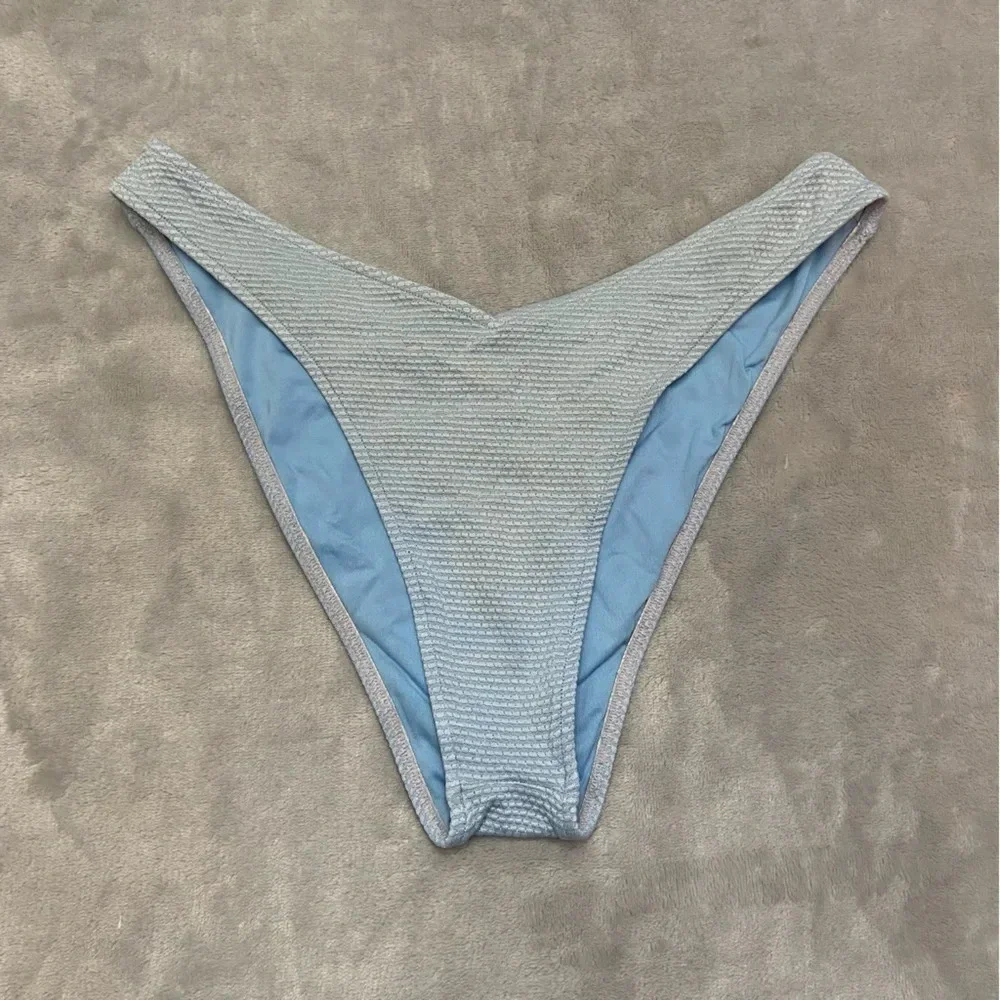 Frankie's Bikinis Metallic Textured Cheeky Bikini Bottom 21452
